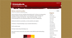 Desktop Screenshot of kriminalia.de